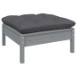 vidaXL Set Divani da Giardino 11pz con Cuscini Massello di Pino Grigio vidaXL Set Divani da Giardino 11pz con Cuscini Massello di Pino Grigio