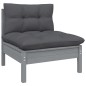 vidaXL Set Divani da Giardino 13 pz con Cuscini Grigi Massello di Pino vidaXL Set Divani da Giardino 13 pz con Cuscini Grigi Massello di Pino