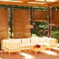 vidaXL Set Salotto da Giardino 8 pz con Cuscini Crema in Legno di Pino