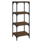Libreria rovere marrone 40x33x100cm Legno Multistrato e Acciaio Libreria rovere marrone 40x33x100cm Legno Multistrato e Acciaio