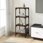 Libreria rovere marrone 40x33x100cm Legno Multistrato e Acciaio Libreria rovere marrone 40x33x100cm Legno Multistrato e Acciaio
