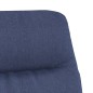 vidaXL Poltrona Relax con Sgabello Blu in Tessuto e Similpelle vidaXL Poltrona Relax con Sgabello Blu in Tessuto e Similpelle