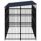vidaXL Gabbia per Cani da Esterno con Tetto in Acciaio 7,37 m² vidaXL Gabbia per Cani da Esterno con Tetto in Acciaio 7,37 m²
