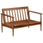 vidaXL Set Divani 3 pz in vera Pelle e Legno Massello Acacia Marrone vidaXL Set Divani 3 pz in vera Pelle e Legno Massello Acacia Marrone
