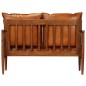vidaXL Set Divani 3 pz in vera Pelle e Legno Massello Acacia Marrone vidaXL Set Divani 3 pz in vera Pelle e Legno Massello Acacia Marrone