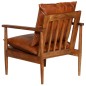 vidaXL Set Divani 3 pz in vera Pelle e Legno Massello Acacia Marrone vidaXL Set Divani 3 pz in vera Pelle e Legno Massello Acacia Marrone