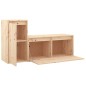 vidaXL Mobili Porta TV 2 pz in Legno Massello di Pino vidaXL Mobili Porta TV 2 pz in Legno Massello di Pino