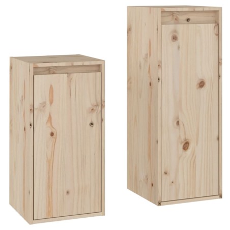 vidaXL Mobili Porta TV 2 pz in Legno Massello di Pino