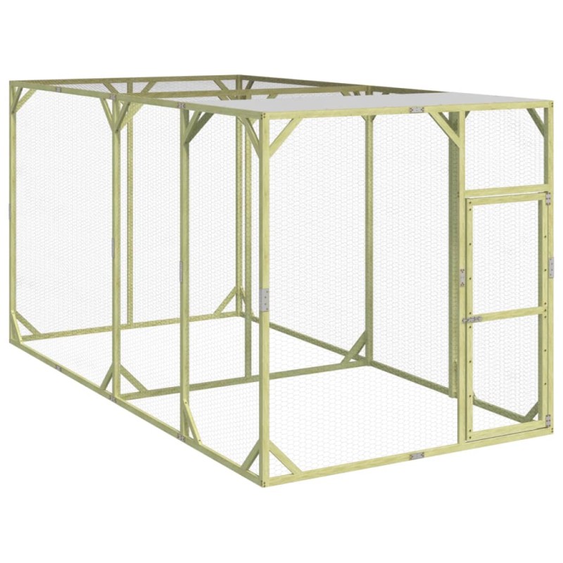 vidaXL Pollaio 200x400x200 cm Legno Massello di Pino Impregnato vidaXL Pollaio 200x400x200 cm Legno Massello di Pino Impregnato