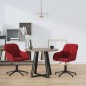 vidaXL Sedie da Pranzo Girevoli 2 pz Rosso Vino in Velluto vidaXL Sedie da Pranzo Girevoli 2 pz Rosso Vino in Velluto