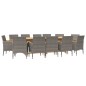 vidaXL Set da Pranzo per Giardino 13 pz con Cuscini Grigio vidaXL Set da Pranzo per Giardino 13 pz con Cuscini Grigio