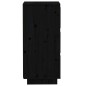 Credenze Nere 2 pz 32x34x75 cm in Legno Massello di Pino Credenze Nere 2 pz 32x34x75 cm in Legno Massello di Pino