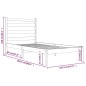 vidaXL Giroletto Bianco in Legno Massello di Pino 100x200 cm