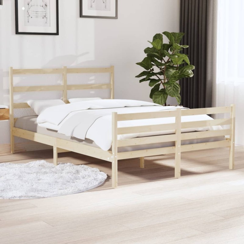 vidaXL Giroletto in Legno Massello di Pino 140x190 cm