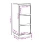 Credenze Nere 2 pz 32x34x75 cm in Legno Massello di Pino Credenze Nere 2 pz 32x34x75 cm in Legno Massello di Pino