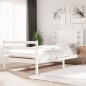 vidaXL Giroletto senza Materasso Bianco 100x200 cm Legno Massello Pino vidaXL Giroletto senza Materasso Bianco 100x200 cm Legno Massello Pino