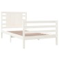 vidaXL Giroletto senza Materasso Bianco 100x200 cm Legno Massello Pino vidaXL Giroletto senza Materasso Bianco 100x200 cm Legno Massello Pino