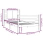 vidaXL Giroletto senza Materasso Bianco 100x200 cm Legno Massello Pino vidaXL Giroletto senza Materasso Bianco 100x200 cm Legno Massello Pino