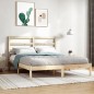 vidaXL Letto senza Materasso 140x190 cm in Legno Massello di Pino vidaXL Letto senza Materasso 140x190 cm in Legno Massello di Pino