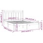 vidaXL Giroletto in Legno Massello 140x190 cm