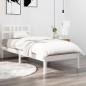vidaXL Giroletto Bianco in Legno Massello 100x200 cm vidaXL Giroletto Bianco in Legno Massello 100x200 cm