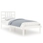 vidaXL Giroletto Bianco in Legno Massello 100x200 cm vidaXL Giroletto Bianco in Legno Massello 100x200 cm