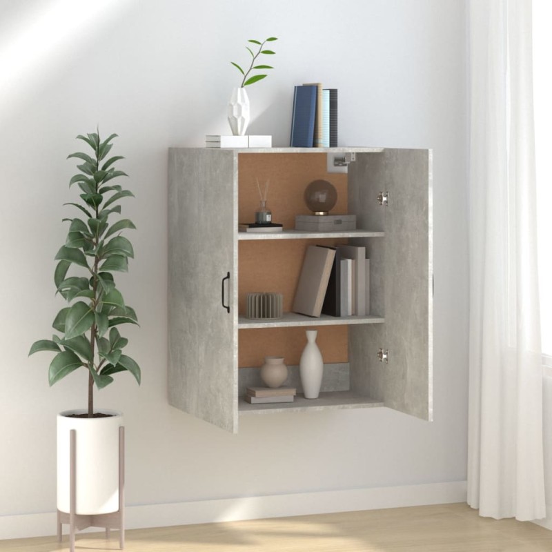 Mobile Pensile Grigio Cemento 69,5x34x90cm in Legno Multistrato Mobile Pensile Grigio Cemento 69,5x34x90cm in Legno Multistrato