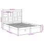 vidaXL Giroletto senza Materasso in Legno Massello 160x200 cm vidaXL Giroletto senza Materasso in Legno Massello 160x200 cm