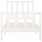 vidaXL Giroletto Bianco in Legno Massello 100x200 cm vidaXL Giroletto Bianco in Legno Massello 100x200 cm