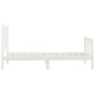 vidaXL Giroletto Bianco in Legno Massello 100x200 cm vidaXL Giroletto Bianco in Legno Massello 100x200 cm