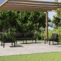 vidaXL Set Divani da Giardino 4 pz con Cuscini in Alluminio Antracite vidaXL Set Divani da Giardino 4 pz con Cuscini in Alluminio Antracite
