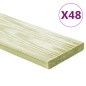 vidaXL Tavole Pavimento 48pz 5,76 m² 1m Legno Massello Pino Impregnato