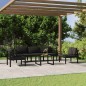 vidaXL Set Divani da Giardino 6 pz con Cuscini in Alluminio Antracite vidaXL Set Divani da Giardino 6 pz con Cuscini in Alluminio Antracite