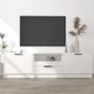 Mobile Porta TV Bianco Lucido 140x35x40 cm in Legno Multistrato Mobile Porta TV Bianco Lucido 140x35x40 cm in Legno Multistrato