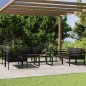 vidaXL Set Divani da Giardino 7 pz con Cuscini in Alluminio Antracite vidaXL Set Divani da Giardino 7 pz con Cuscini in Alluminio Antracite