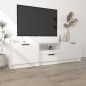 Mobile Porta TV Bianco Lucido 140x35x40 cm in Legno Multistrato Mobile Porta TV Bianco Lucido 140x35x40 cm in Legno Multistrato