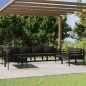 vidaXL Set Divani da Giardino 8 pz con Cuscini in Alluminio Antracite vidaXL Set Divani da Giardino 8 pz con Cuscini in Alluminio Antracite