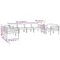 vidaXL Set Divani da Giardino 8 pz con Cuscini in Alluminio Antracite vidaXL Set Divani da Giardino 8 pz con Cuscini in Alluminio Antracite