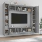 vidaXL Set Mobili Porta TV 8pz Grigio Sonoma in Legno Multistrato vidaXL Set Mobili Porta TV 8pz Grigio Sonoma in Legno Multistrato