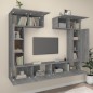 vidaXL Set di Mobili Porta TV 6 pz Grigio Sonoma in Legno Multistrato vidaXL Set di Mobili Porta TV 6 pz Grigio Sonoma in Legno Multistrato
