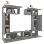 vidaXL Set di Mobili Porta TV 6 pz Grigio Sonoma in Legno Multistrato vidaXL Set di Mobili Porta TV 6 pz Grigio Sonoma in Legno Multistrato
