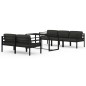 vidaXL Set Divani da Giardino 6 pz con Cuscini in Alluminio Antracite vidaXL Set Divani da Giardino 6 pz con Cuscini in Alluminio Antracite