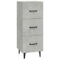 Credenza Grigio Cemento 34,5x34x90 cm in Legno Multistrato Credenza Grigio Cemento 34,5x34x90 cm in Legno Multistrato