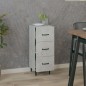 Credenza Grigio Cemento 34,5x34x90 cm in Legno Multistrato Credenza Grigio Cemento 34,5x34x90 cm in Legno Multistrato