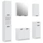 vidaXL Set di Mobili da Bagno 5 pz Bianco in Legno Multistrato vidaXL Set di Mobili da Bagno 5 pz Bianco in Legno Multistrato