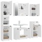 vidaXL Set di Mobili da Bagno 5 pz Bianco in Legno Multistrato vidaXL Set di Mobili da Bagno 5 pz Bianco in Legno Multistrato