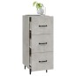 Credenza Grigio Cemento 34,5x34x90 cm in Legno Multistrato Credenza Grigio Cemento 34,5x34x90 cm in Legno Multistrato