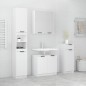vidaXL Set di Mobili da Bagno 4 pz Bianco in Legno Multistrato vidaXL Set di Mobili da Bagno 4 pz Bianco in Legno Multistrato