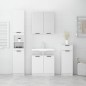 vidaXL Set di Mobili da Bagno 4 pz Bianco in Legno Multistrato vidaXL Set di Mobili da Bagno 4 pz Bianco in Legno Multistrato