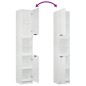 vidaXL Set di Mobili da Bagno 4 pz Bianco in Legno Multistrato vidaXL Set di Mobili da Bagno 4 pz Bianco in Legno Multistrato